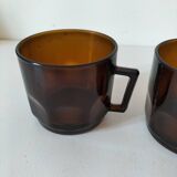 Set of 2 vintage pressed glass cups