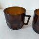 Ensemble 2 tasse vintage verre pressé