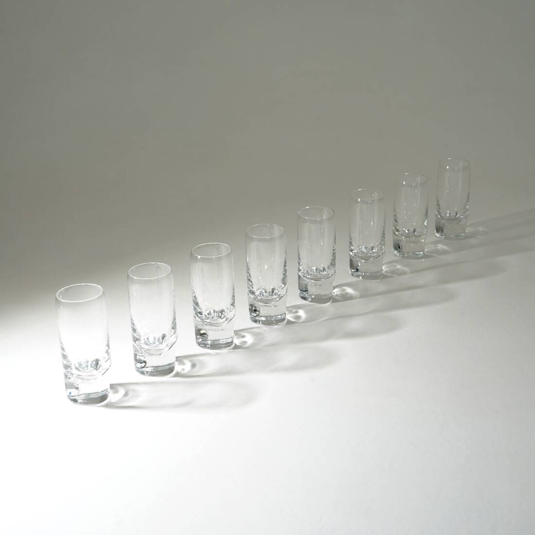8 “Pitagora Highball” glasses by Marco Zanuso for Arnolfo di Cambio, 1970s