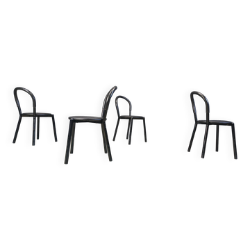 Postmodern Italian dining chairs set of 4 - 1980s