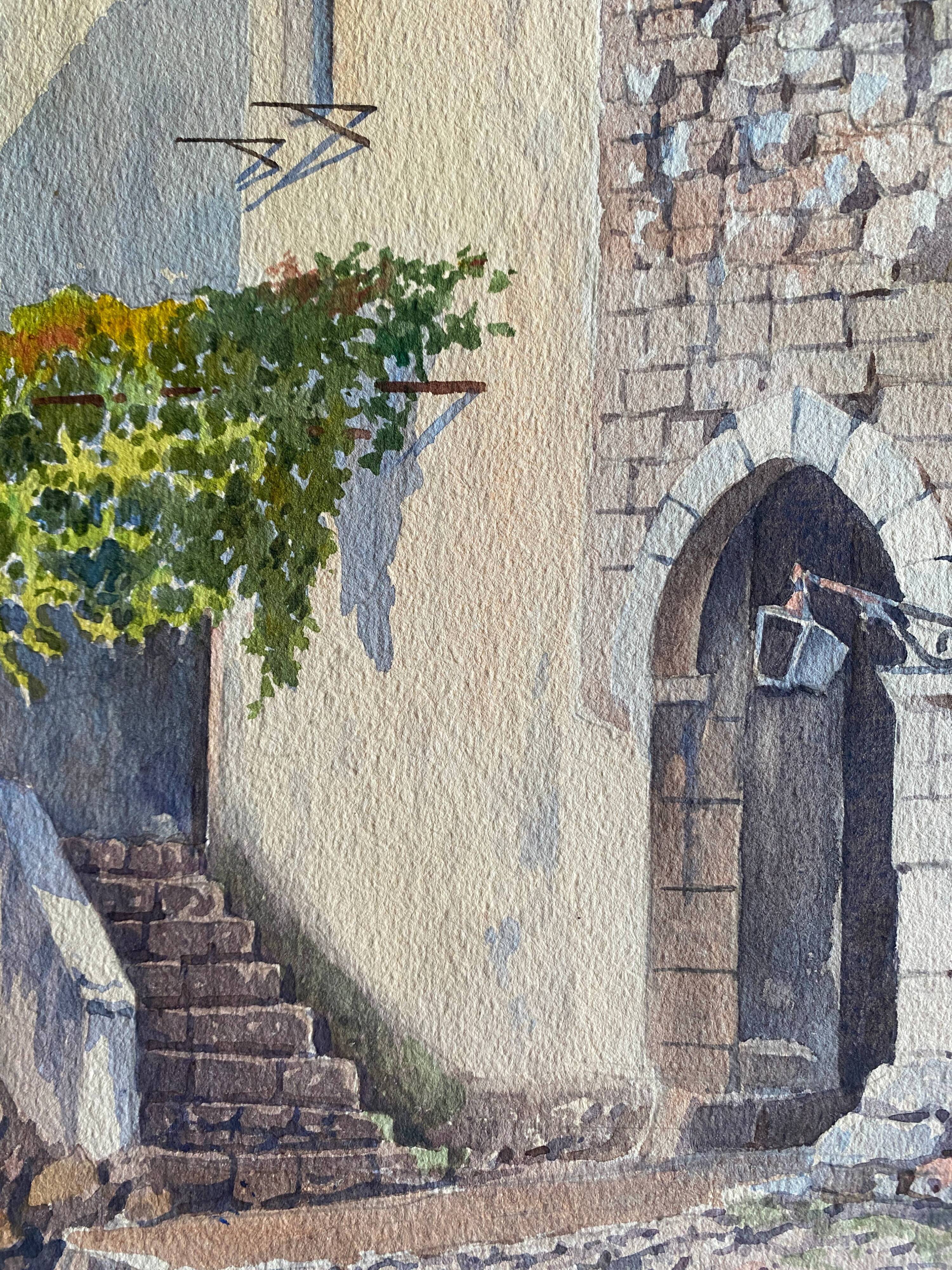 Painting made in watercolor on paper signed e.