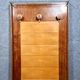 Art deco period coat rack in mahogany and light wood around 1940