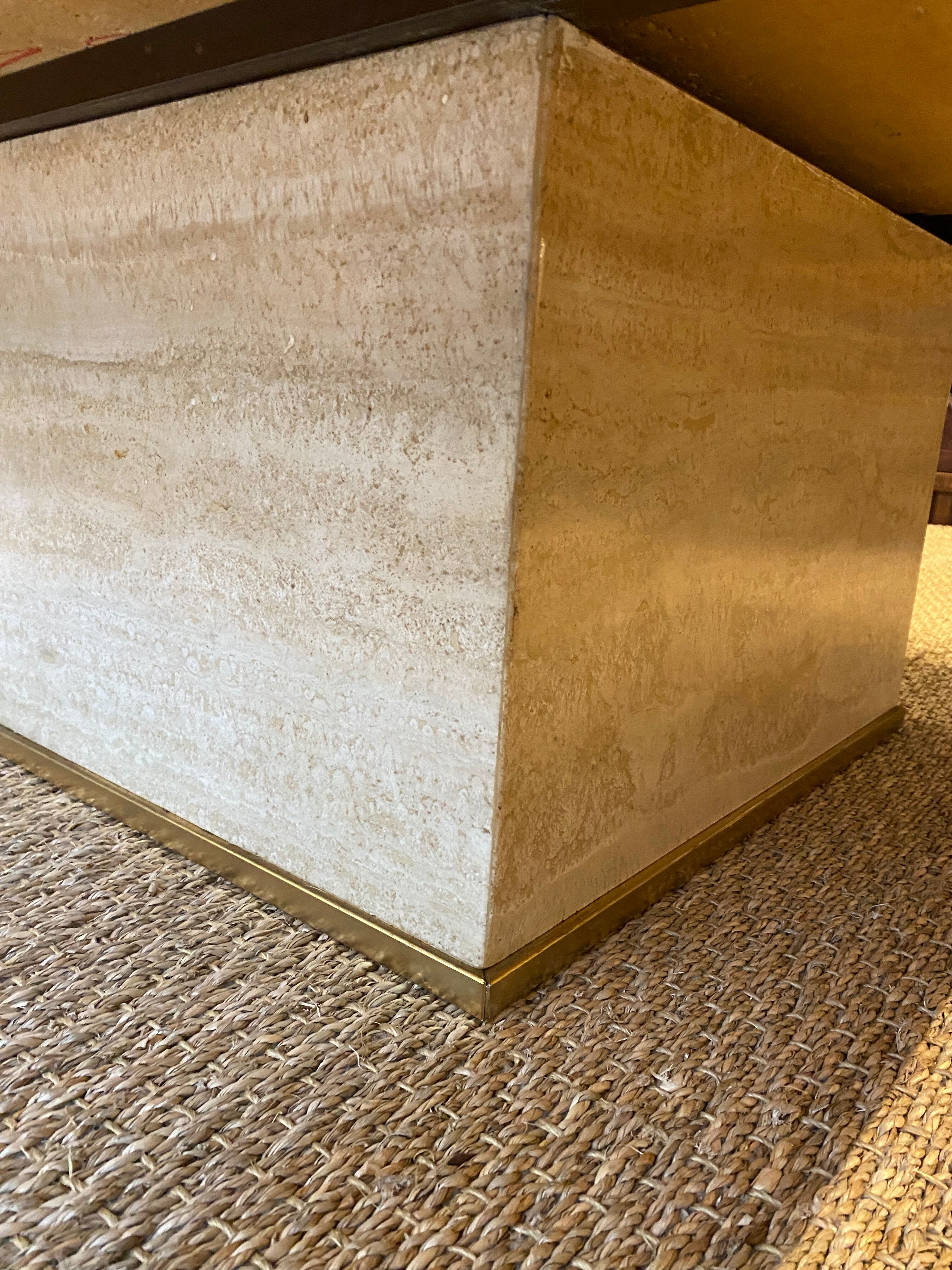 Vintage travertine coffee table