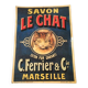 Reproduction affiche "Savon le chat"