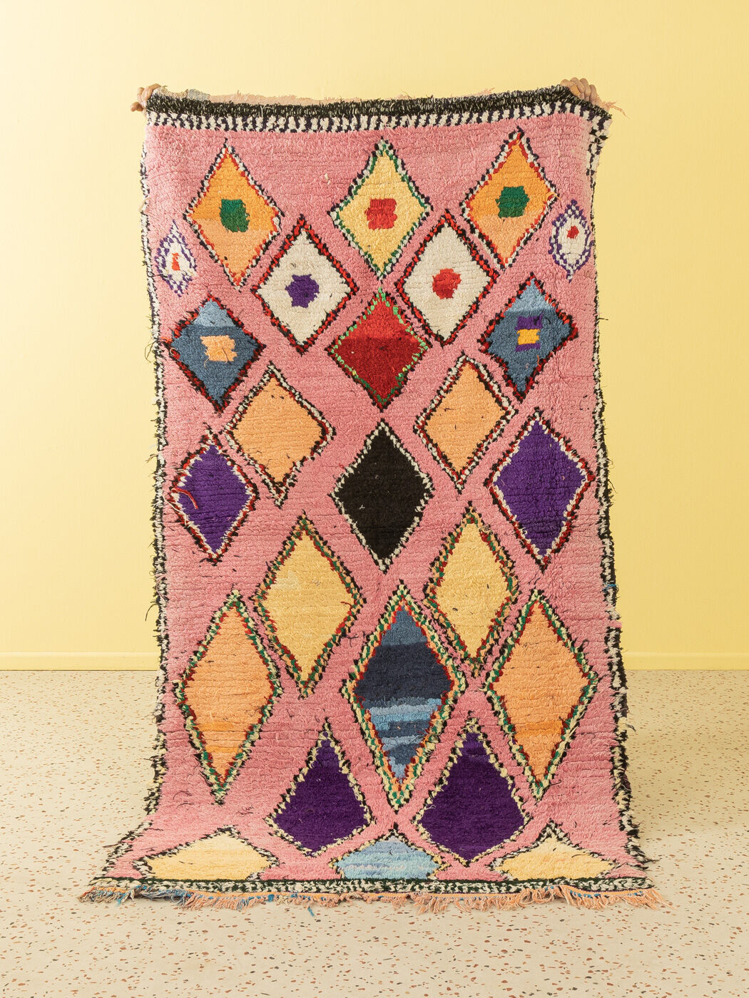 Boujad vintage, tapis berbère, 115 x 220
