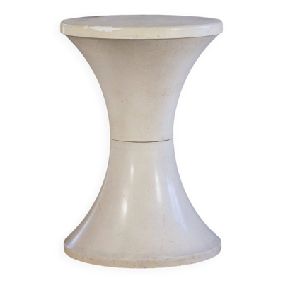 Tabouret Tam Tam blanc par Henri Massonnet pour Stamp, 1970