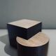 straw marquetry coffee table oak
