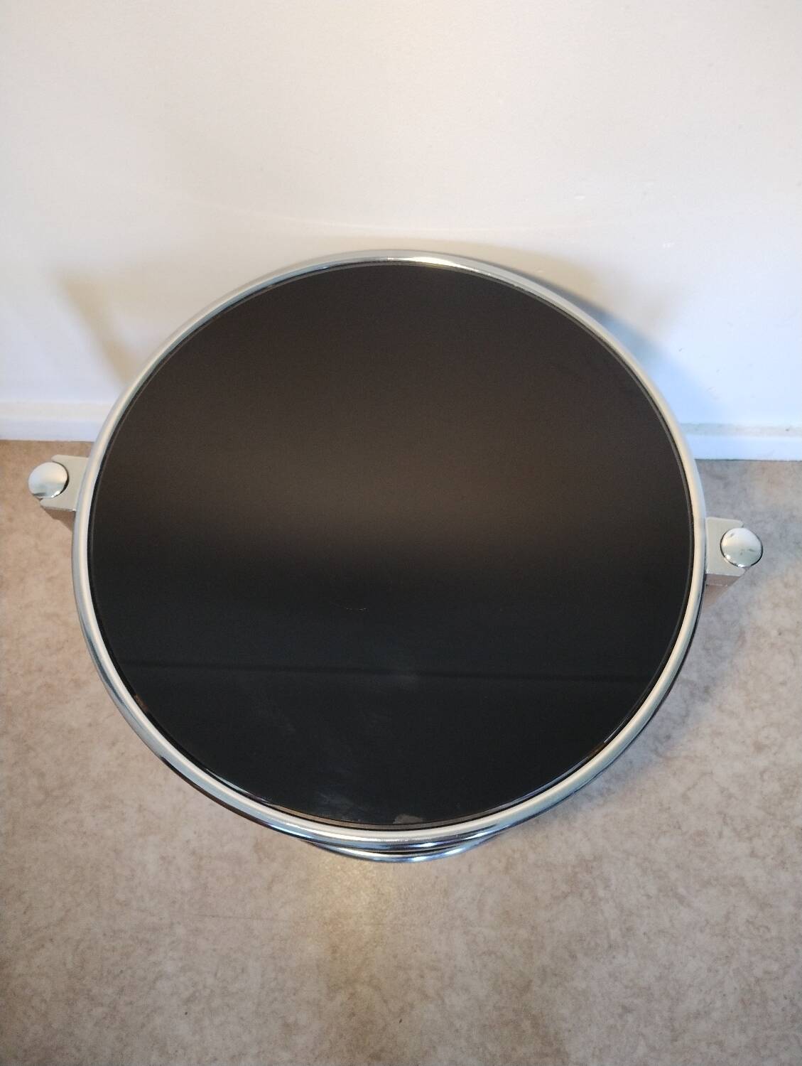 Metal and smoked glass coffee table, 1970