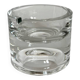 Vintage Modernist Heavy Round Clear Glass Ashtray