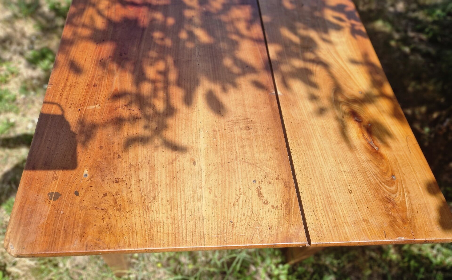 Old farmhouse table in cherry wood 204 x 81 cm