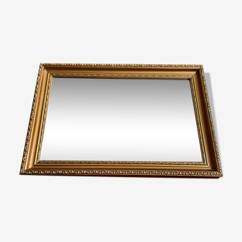 Miroir cadre bois doré