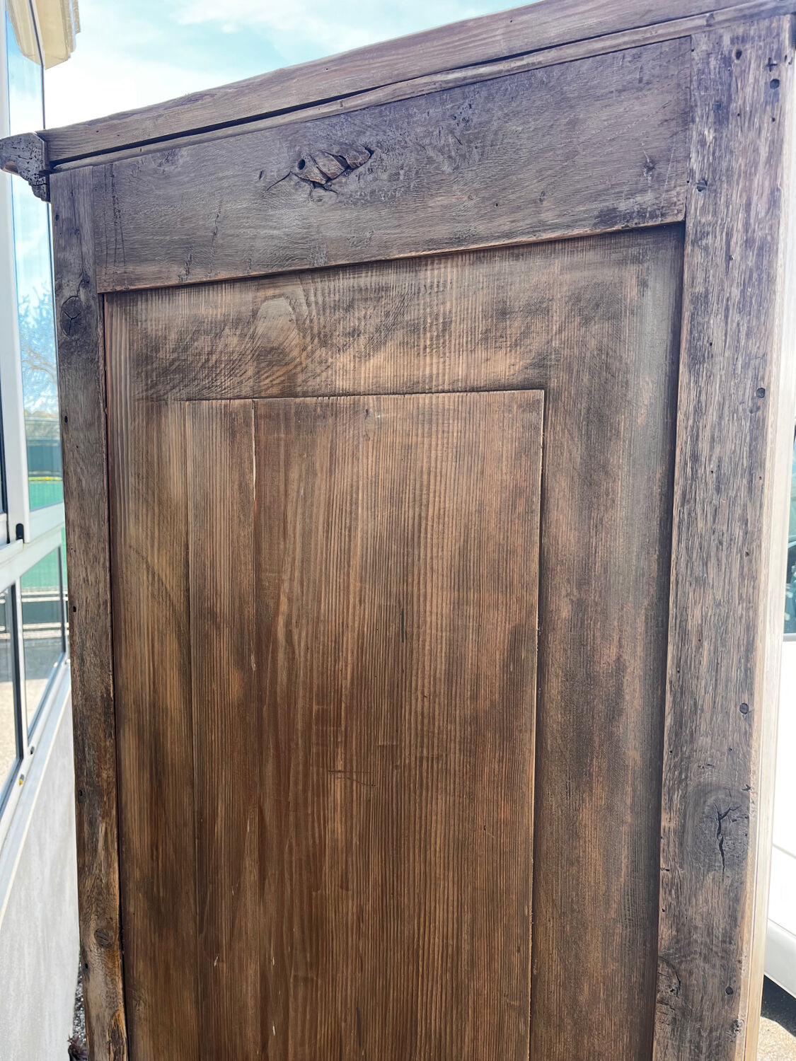 Antique oak bonnetière