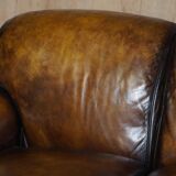 Howard & Son leather canapé, restored vintage, 3-seater