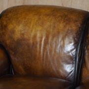 Howard & Son leather canapé, restored vintage, 3-seater
