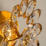 Sconce in gilded brass in the shape of a flower by Palwa, Germany, 1970s.