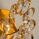 Sconce in gilded brass in the shape of a flower by Palwa, Germany, 1970s.