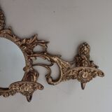Bronze coat rack with mirror