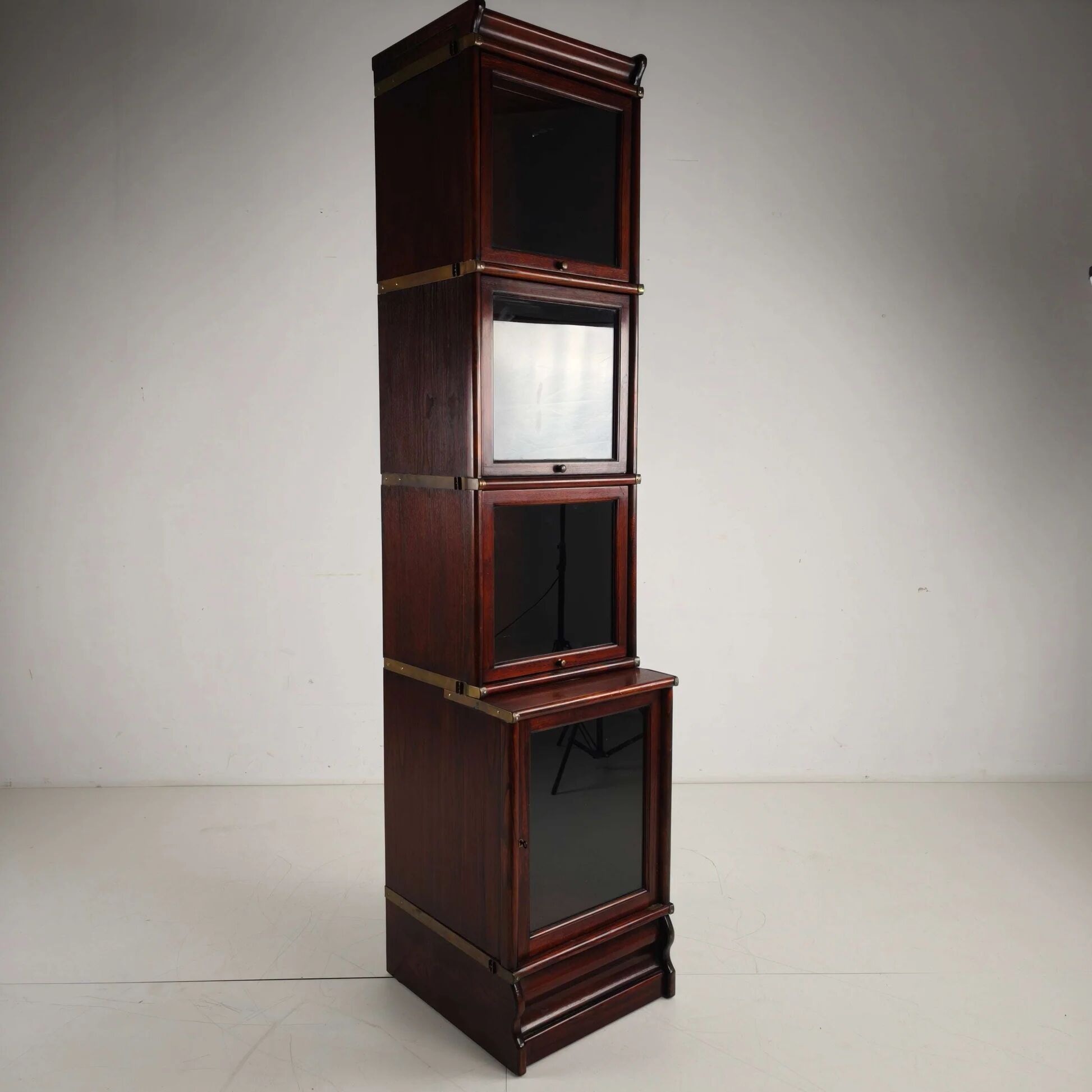 Late 20th century hardwood barrister bookcase
