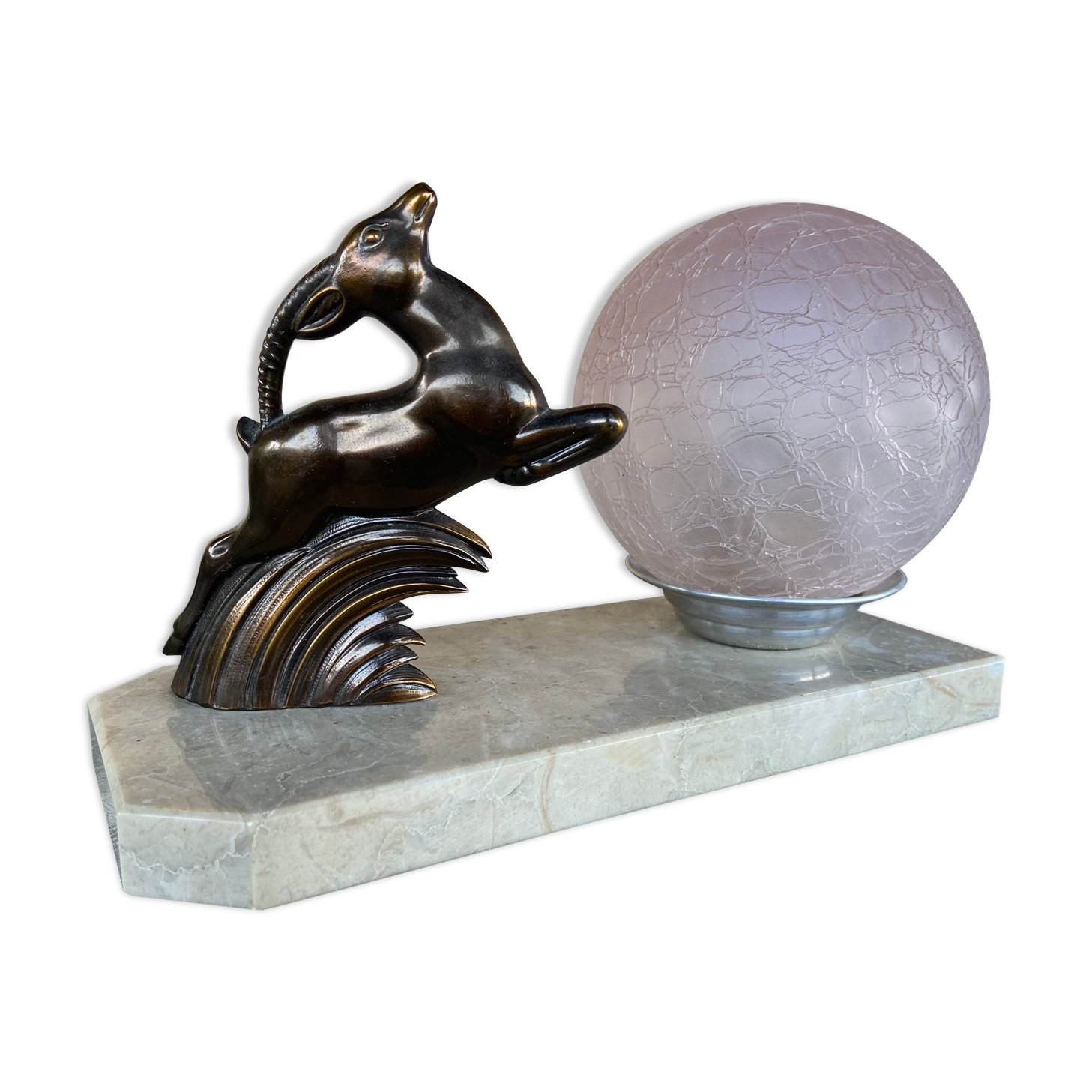 Lampe art déco antilope