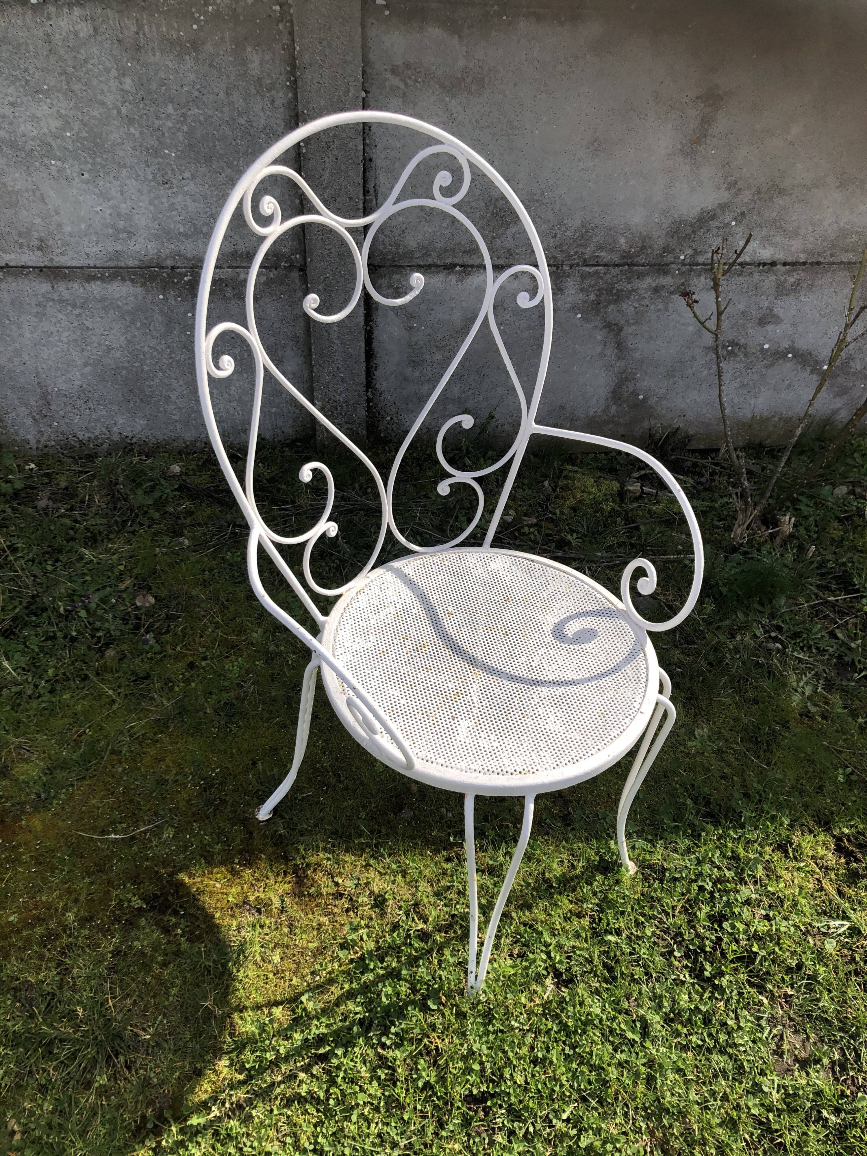 Fauteuil en fer forgé 1900