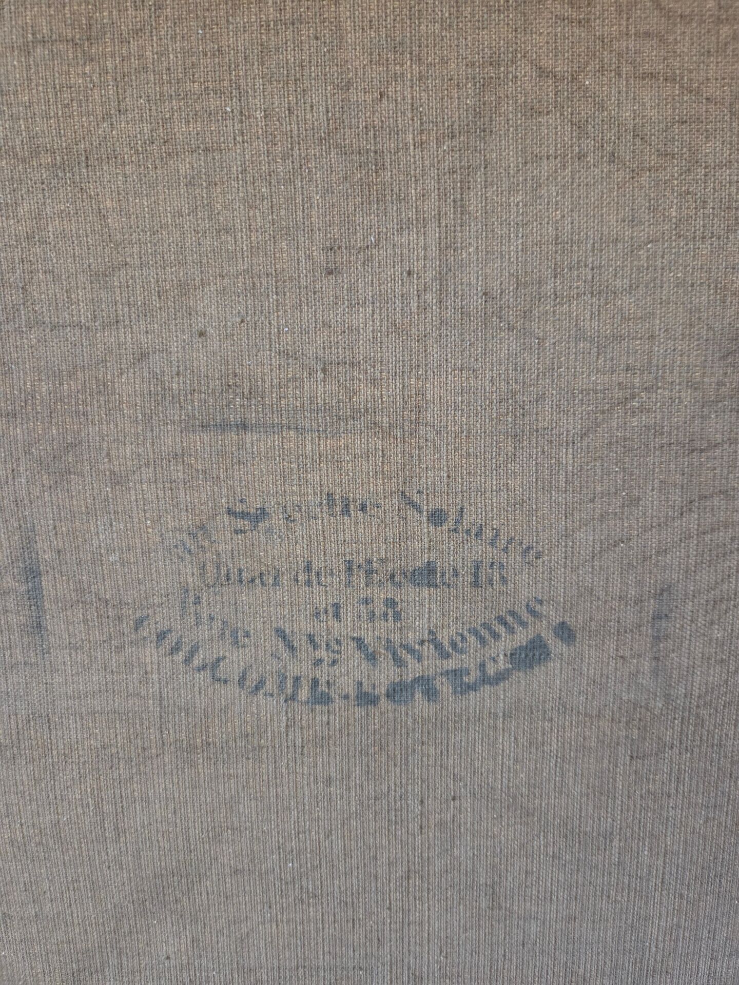 Portrait ancien, peinture a l’huile XIXe