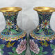 Paire de vases en bronze émail cloisonné chinois chine