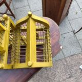 Vintage antique wood and metal bird cage
