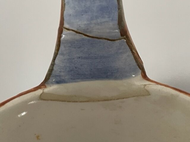 Vase Gien 29 cm "Pivoines", restaurations
