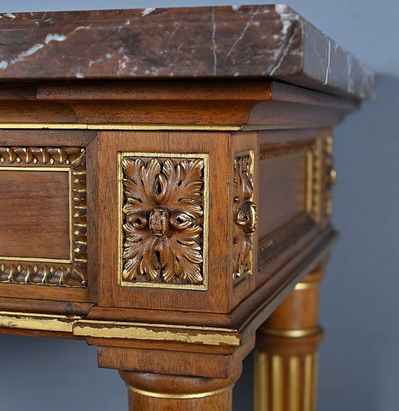 Console en acajou, style Louis XVI – 2ème moitié XIXe