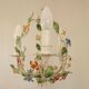 Romantic Vintage Italian Metal 3 Light Cage Chandelier Circa 1930s/40s