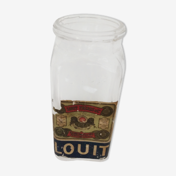 Ancien bocal Louis Frères & Co Bordeaux 2 l. Avec etiquette - verre soufflé