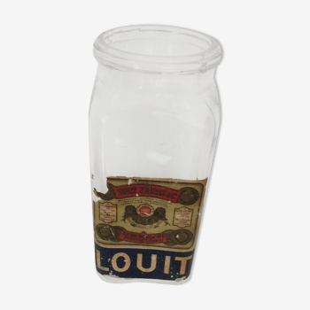 Old jar Louis Frères & Co Bordeaux 2 l. With label - blown glass