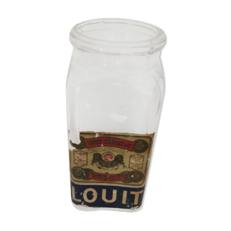 Old jar Louis Frères & Co Bordeaux 2 l. With label - blown glass