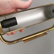 Brass wall lamps with adjustable shades, 1950-60s Denmark