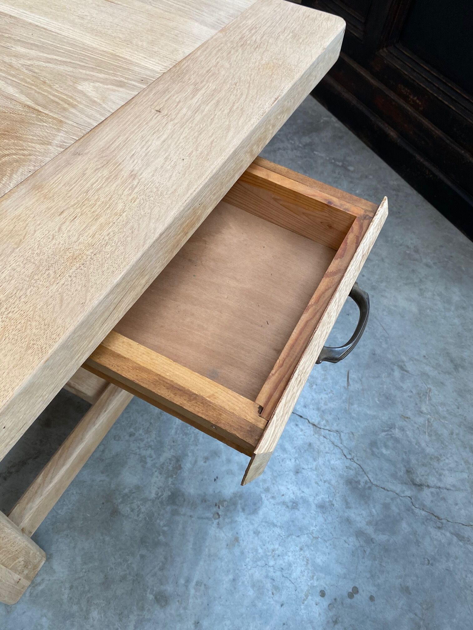 Large oak farm table