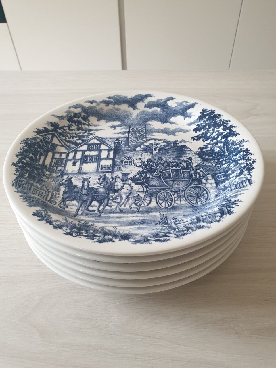 Set of 6 Oxford plates