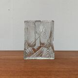 Vintage Glass Block Vase