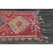 1970s Vintage Turkish Oushak Handmade Wool Cotton Pink Runner Rug 100x322