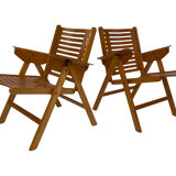Vintage set of four Rex Plywood folding chairs by Niko Kralj design 1950