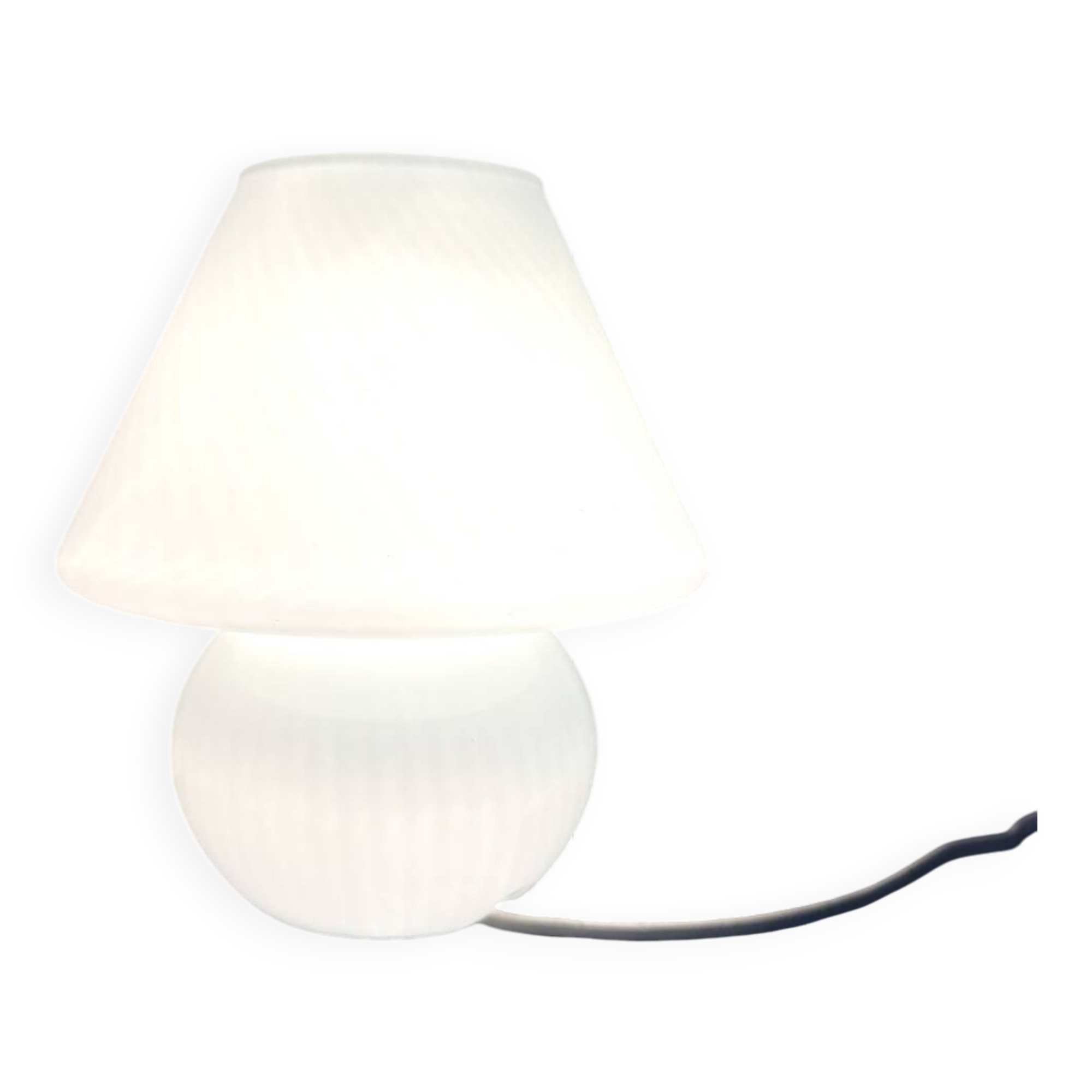 Small mushroom lamp in white opaline