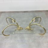 Hollywood Regency Ibex Coffee Table, Brass