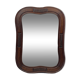 Miroir de courtoisie ondulé ondulé sculpté à la main, vers 1900