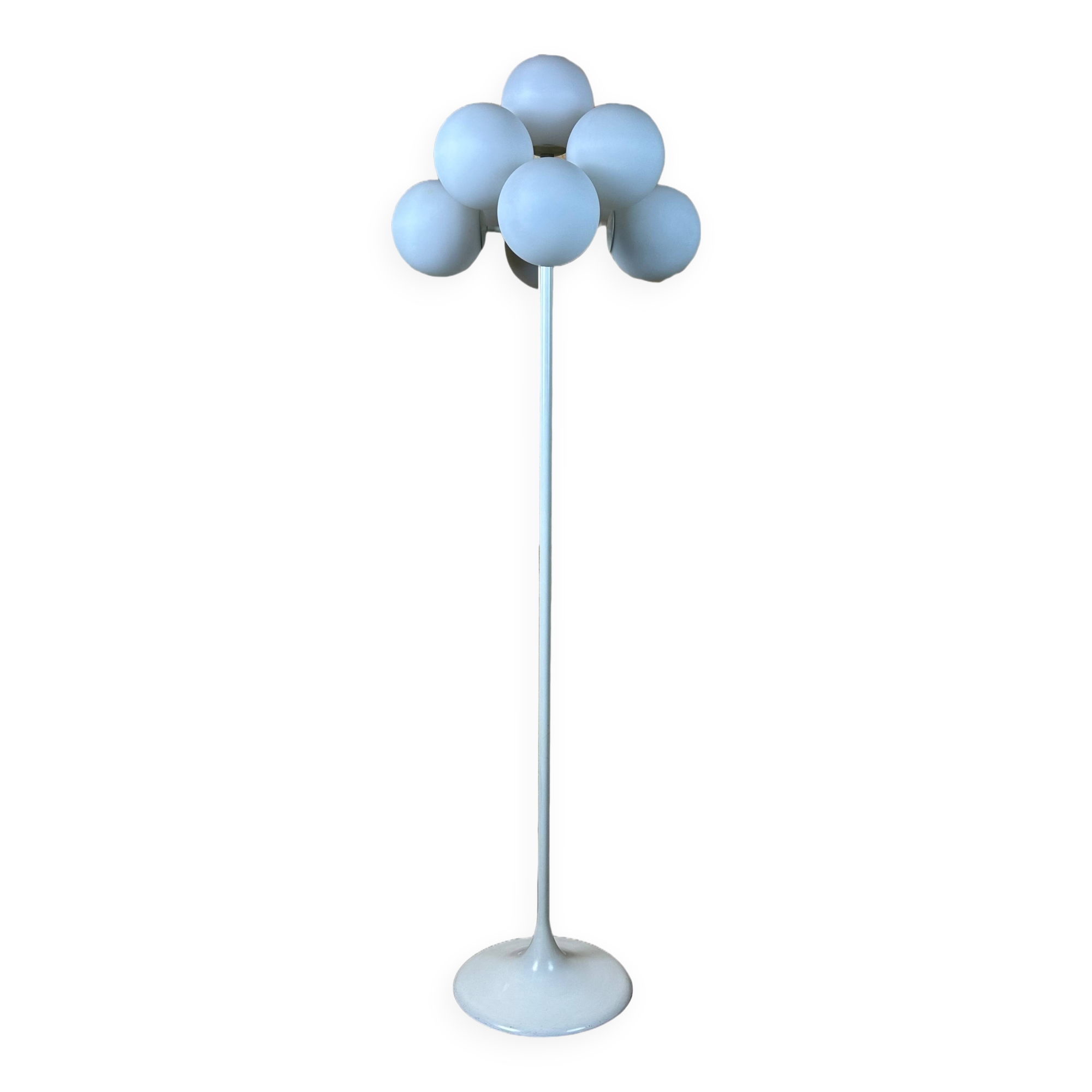 60s 70s floor lamp ball lamp by ER Nele for Temde Leuchten Switzerland