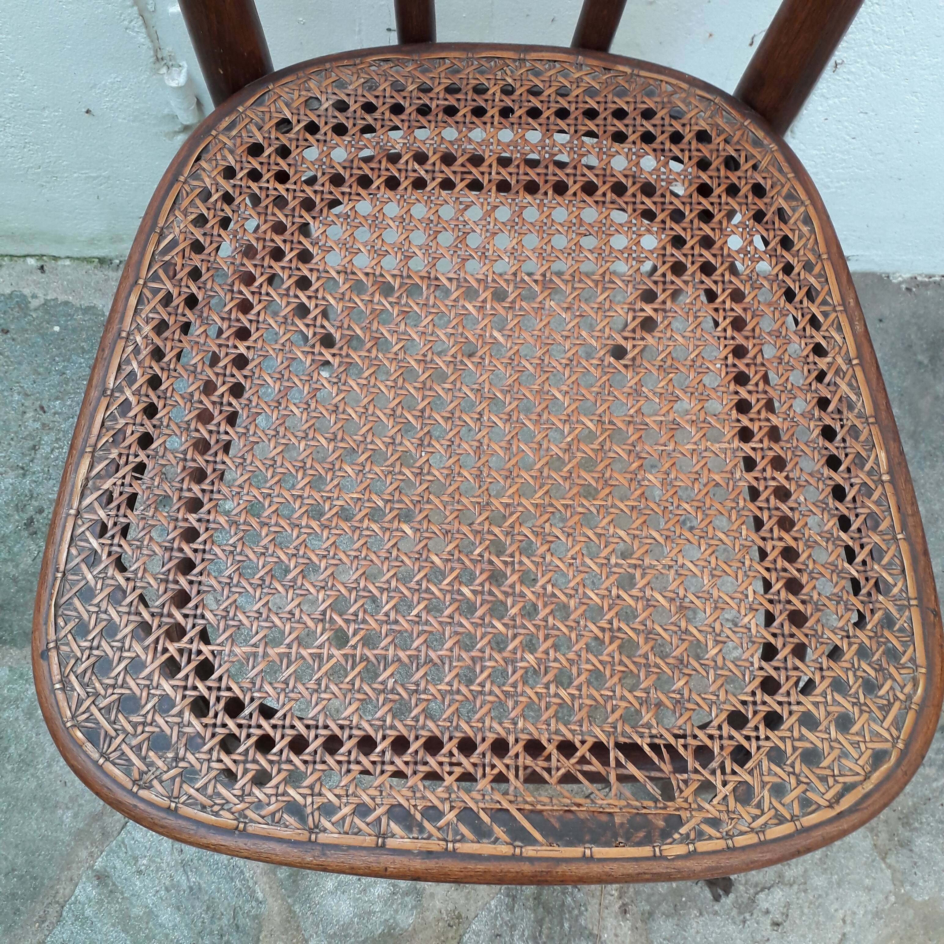 THONET VINTAGE 1920s BENDY BEECHWOOD BISTRO CHAIR