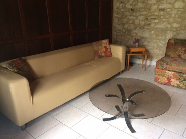 Table basse vintage en verre et chrome, circa 70's