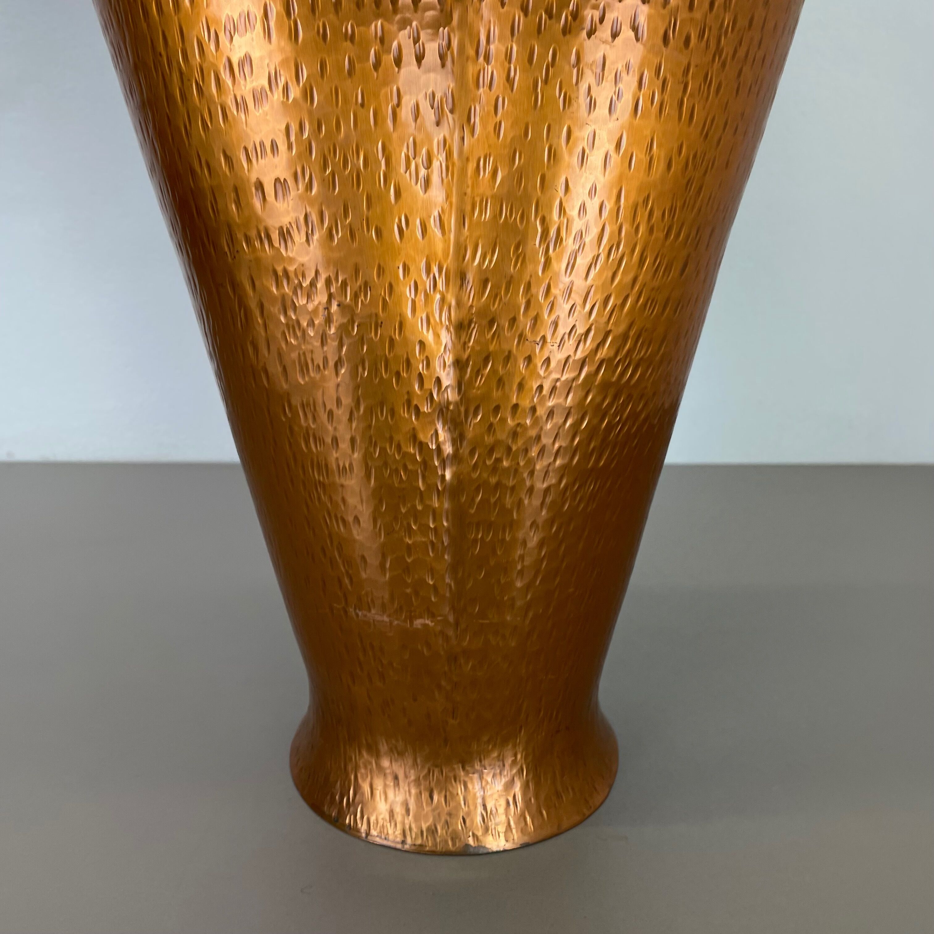 Original Metal Copper Brutalist Hollywood Regency Umbrella Stand Germany, 1970s