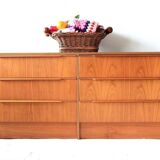 Danish teak sideboard, Mid-Century design 1960, 146 x 40 x 68 cm