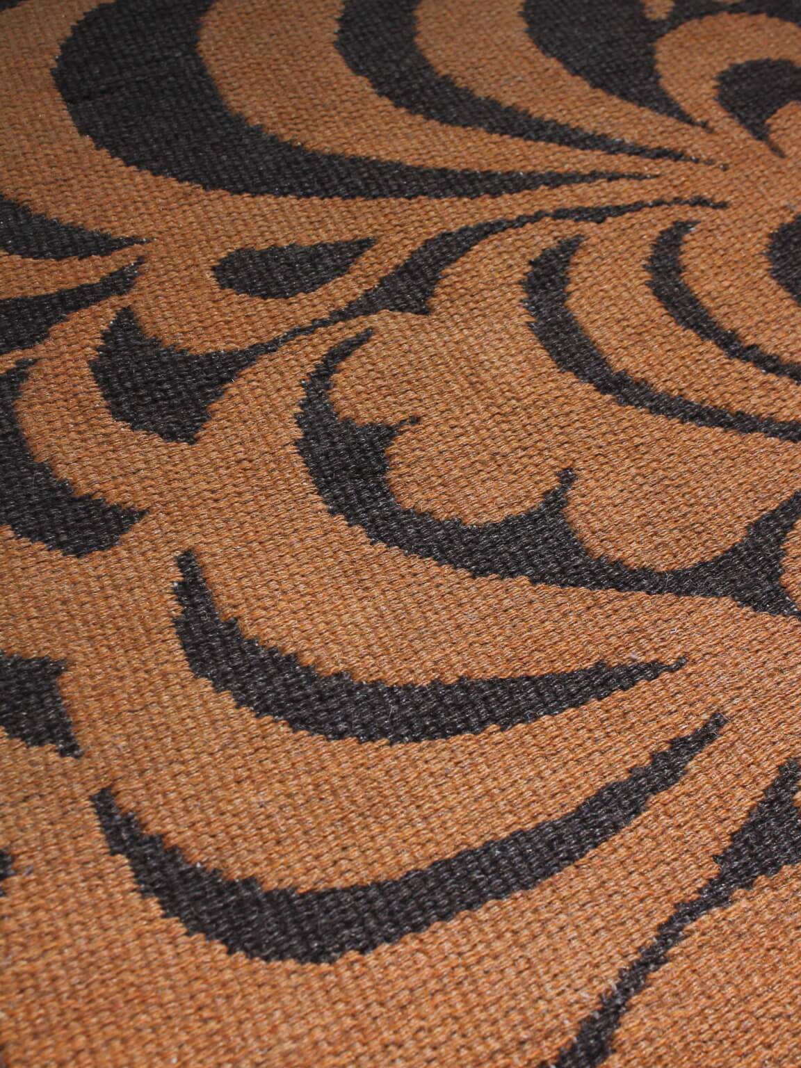 Berit Woelfer Mid-Century Graphic Double-Sided Wool Rug 160x240cm, Signed