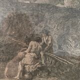 Francesco Zuccarelli, fishing scene, engraving, eighteenth century