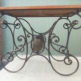 Wrought iron and bronze butcher's table